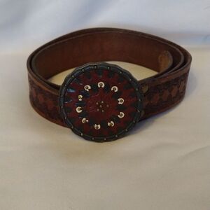 Vintage Leather belt and buckle